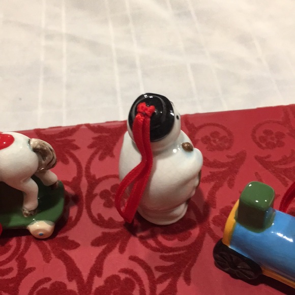 John Grossman for Gund 6 piece ceramic Christmas Ornament set. NEW Very Rare Set - Picture 10 of 15